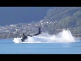 Dramatic: Apache helicopter slams nose-down into sea during exercise in Greece