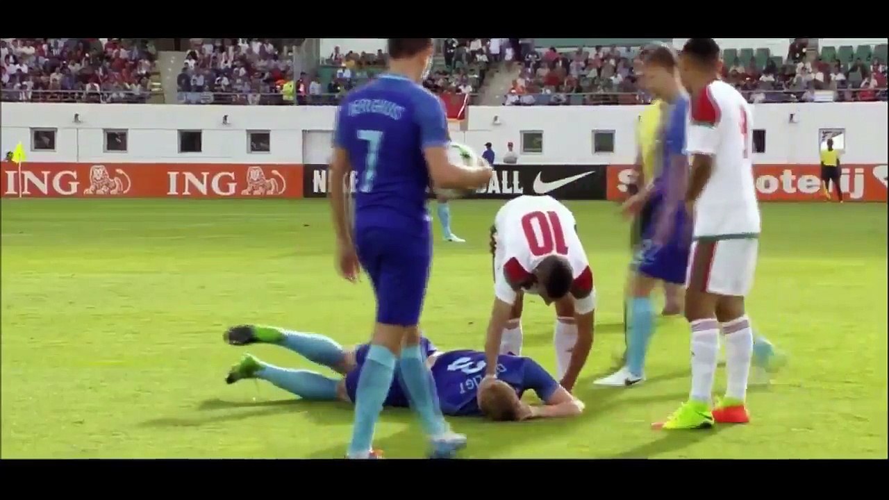 Belhanda violent pendant un match amical