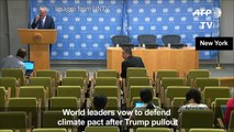 World leaders vow to defend climate pact after Trump pullout