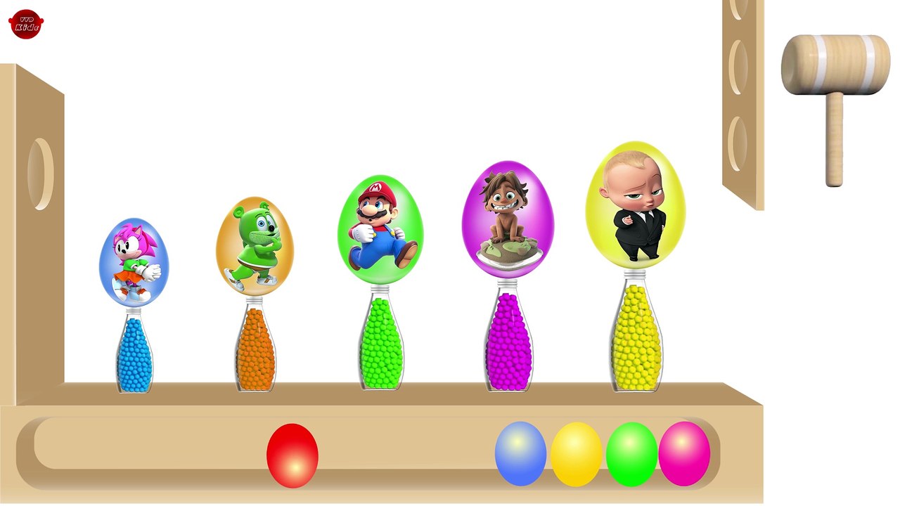 Learn Colors with Boss Baby and Surprise Eggs for Children - Learn Colours for Kids