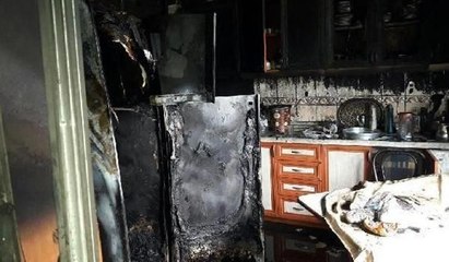 Buzdolabının patlayan motoru evi bu hale getirdi