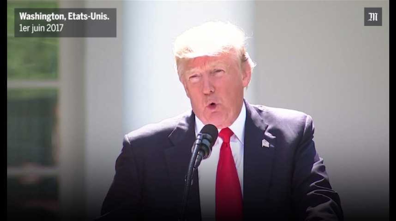 Donald Trump : "J'ai été élu pour représenter le citoyen de Pittsburgh, pas de Paris"