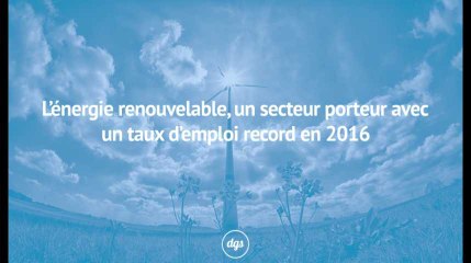 L’énergie renouvelable, un secteur toujours plus porteur avec un taux d’emploi record en 2016