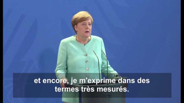 Angela Merkel critique une décision extrêmement regrettable de Donald Trump et appelle à unir les énergies