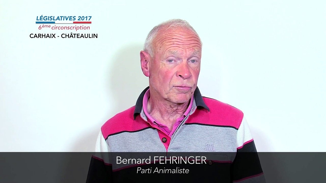 Législatives 2017. Bernard Fehringer : 6e circonscription du Finistère (Carhaix-Châteaulin)