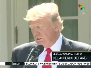 EEUU se retira del Acuerdo de París sobre Cambio Climático