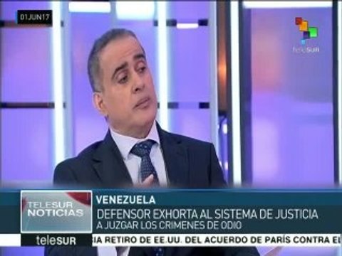 Venezuela: defensor pide se juzgue a responsables de crímenes de odio