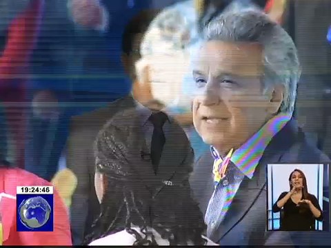 Presidente Moreno compartió un almuerzo con niños en el Palacio de Carondelet