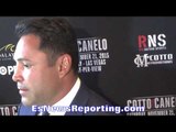 Oscar De La Hoya on Cotto vs Canelo GGG vs Canelo EsNews