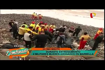 Download Video: Magdalena: asciende a cuatro el número de militares ahogados en playa Marbella