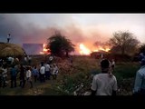 Fire tragedy: More than 25 houses, 25 fodder stabs, 14 livestock burned at Hanchinala, Belagavi
