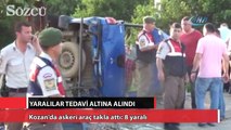 Kozan’da askeri araç takla attı: 8 yaralı