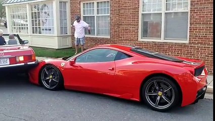 Mercedes reverses into Ferrari 458