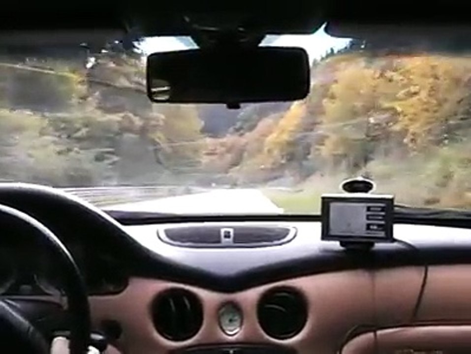 Maserati loses control on track