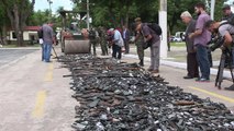 Policía brasileña destruye 4.000 armas en Rio de Janeiro