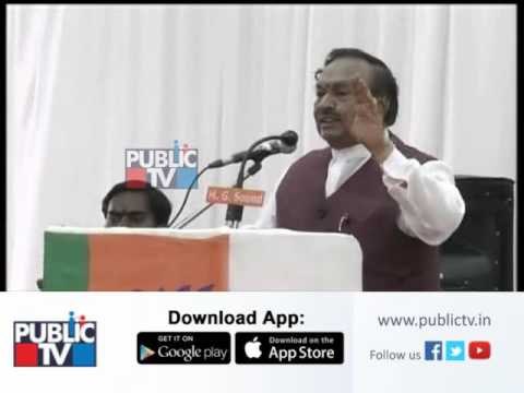 KS Eshwarappa Slams BS Yeddyurappa in Bengaluru