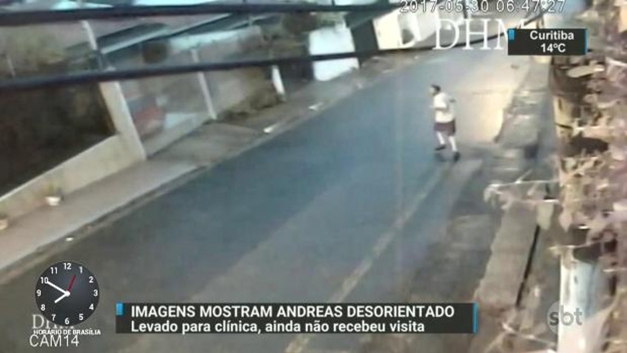 Câmeras de segurança registraram Andreas Richthofen desorientado antes de ser detido