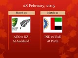 2015 Cricket World Cup fixtures, schedule and time table