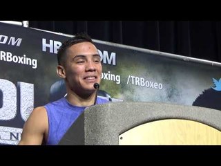 oscar valdez post fight after his win on hbo - EsNews