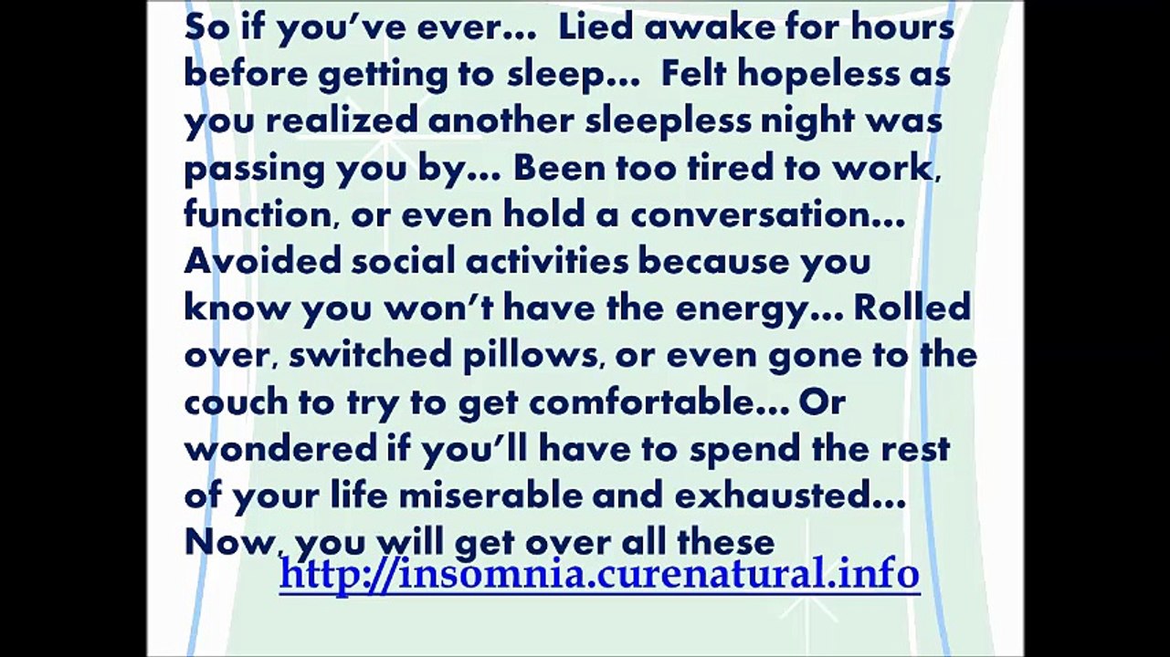 Natural Sleep Remedies, No More Insomnia