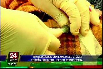 Trabajadores con familiares graves podrán solicitar licencia remunerada