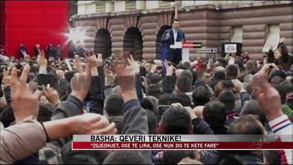 Basha: S’largohemi nga sheshi, qeveri teknike për zgjedhje të lira - News, Lajme - Vizion Plus