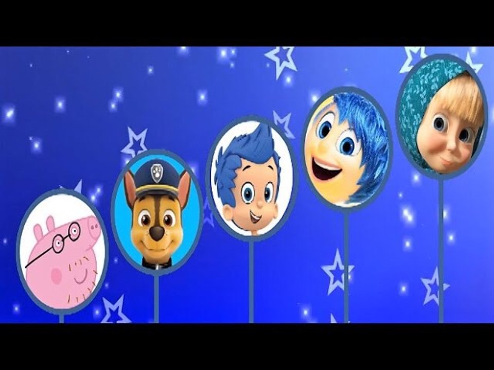 Peppa Pig Inside Out Bubble Guppies Paw Patrol Finger Family Nursery Rhyme Song