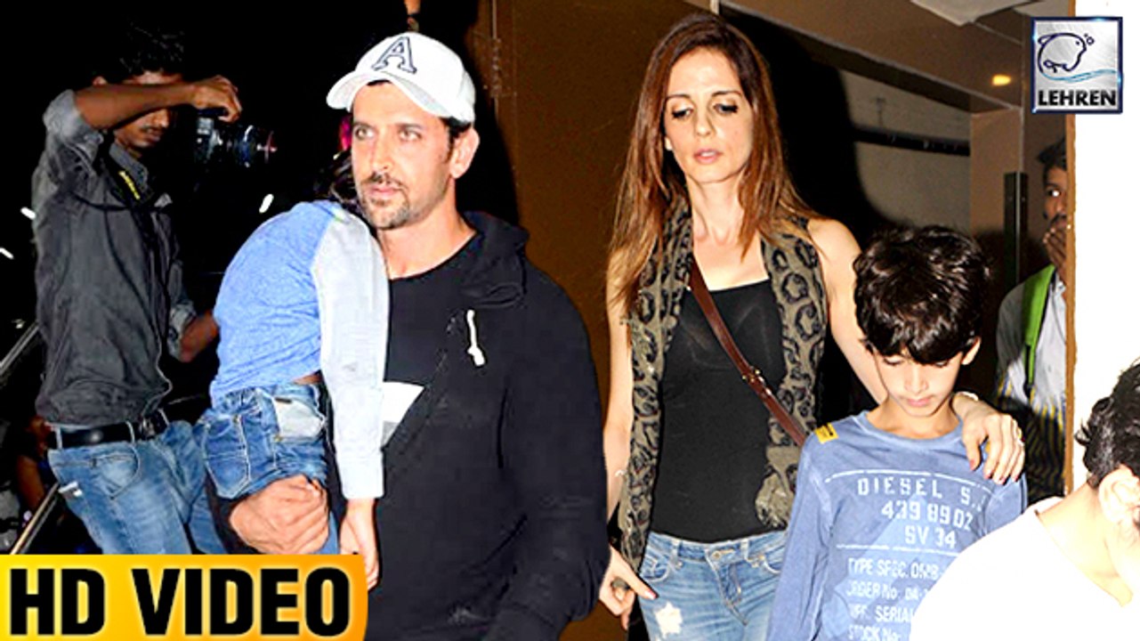 Hrithik Roshan With Ex Wife Sussanne Goes On A Movie Date With Kids