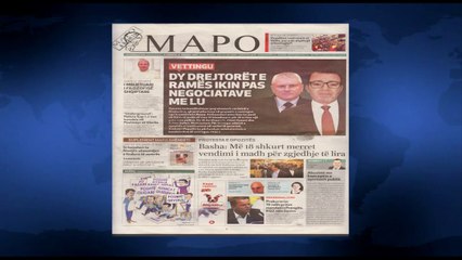 SHTYPI I DITES ME TITUJT KRYESORE TE FAQEVE TE PARA TE GAZETAVE SHQIPTARE E PREMTE 17 SHKURT 2017 LA