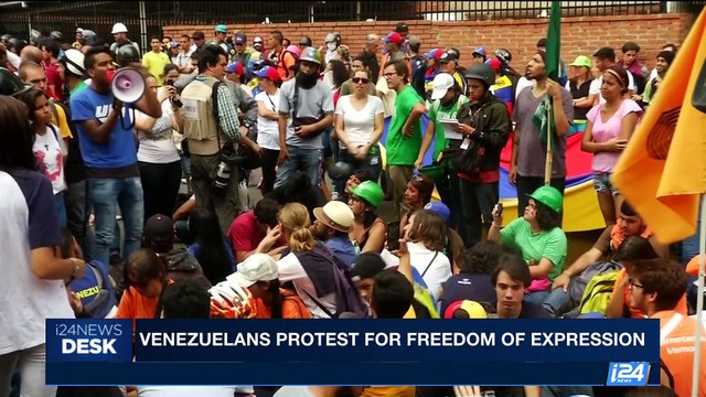 i24NEWS DESK | Venezuelans protest for freedom of expression | Saturday, June 3rd 2017