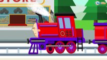Dibujos animados educativos. Trenes infantiles - Aprende los Formas. Carritos Para Niños