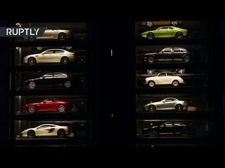 'Luxury car vending machine': Million-dollar supercars on display in Singapore