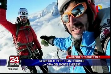 Víctor Rímac regresó al Perú tras conquistar el monte Everest