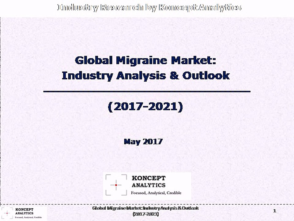 Global Migraine Market: Industry Analysis & Outlook (2017-2021) - Koncept Analytics