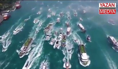 Beşiktaş Donanması Boğazdan Böyle Geçti