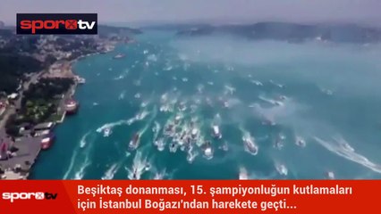 Beşiktaş donanması şampiyonluk kutlaması için gemilerle harekete geçti