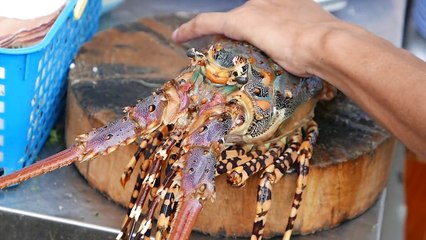 Thailand Street Food - The BIGGEST RAINBOW LOBSTER Cooked with Butter & Cheese