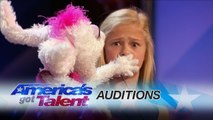 America's Got Talent 2017 - Darci Lynne : 12-Year-Old Singing Ventriloquist Gets Golden Buzzer