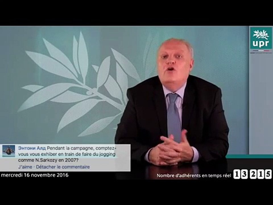 Francois Asselienau en train de faire son jogging