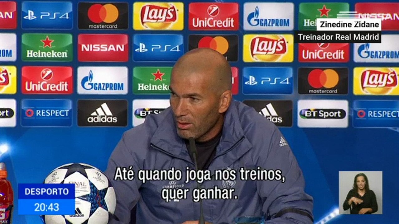 Zidane quer levar Real Madrid a fazer história na Liga dos Campeões