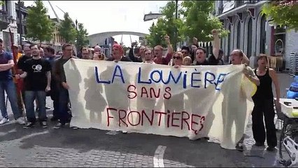 Rassemblement antifasciste à La Louvière