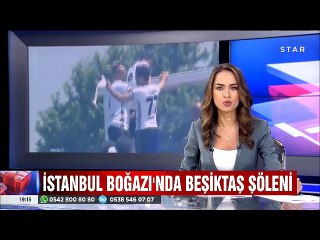 İstanbul Boğazı'nda Beşiktaş şöleni böyle görüntülendi
