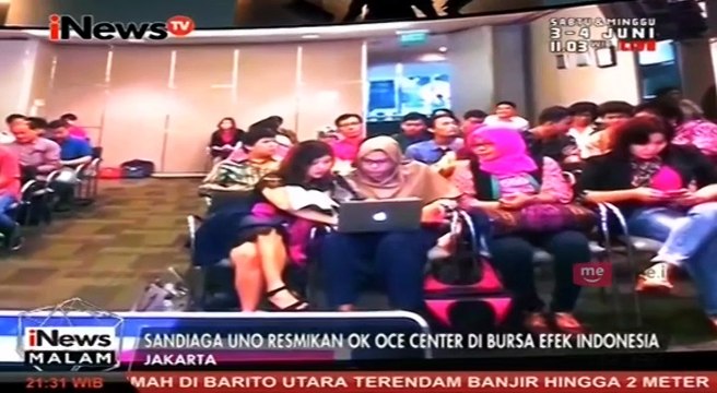 Sandiaga Uno Resmikan OK OCE Center di Bursa Efek Indonesia
