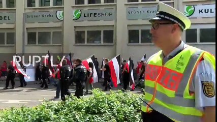 Germany Far-right protesters in Karlsruhe outnumbered by counter-protesters