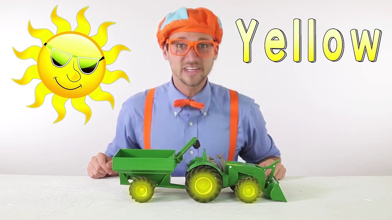 Tractors for pi Toys TRACTOR SONG _ Blippi Toys Video Dailymotion