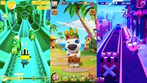 Games for Kids Learn Colors with Minion Rush Talking Hank vs Talking Tom Gold Run Level 46 Video,Cartoons animated anime game 2017