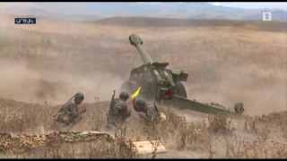Полковые тактические учения с боевой стрельбой прошли в Карабахе