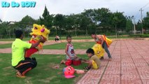 múa lân nhí - kubo đánh trống múa lân siêu bựa - lion dance drumming 2017- Ku Bo Đẹp Trai