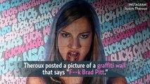 Justin Theroux Posts Graffiti Photo That Says 'F--k Brad Pitt'