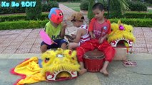 Bé Tập Đánh Trống Lân Trung Thu - Đội Lân Sư Rồng Nhí Tập Luyện - Lion Dance Drumming - Ku Bo Đẹp Trai